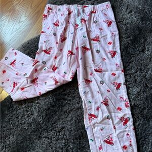 J. Crew Pajama Bottoms with Red Christmas Car Print